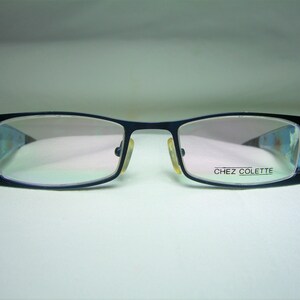 Chez Colette, eyeglasses, oval, square, frames, women's, NOS, fancy vintage, rare