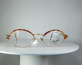 Luxus Brille PERSOL oval Vergoldete Brillenfassung New Old Stock