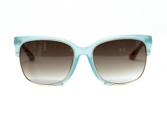 Linda Farrow, luxury sunglasses, oval, square, men's, women's, NOS, super vintage, rare