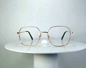 Eyeglasses SCANDINAVIA hexagonal oval Gold plated frames New Old Stock