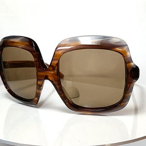 Lyxiga solglasögon rektangulära ASTOR Italien fyrkantiga överdimensionerade bild 2