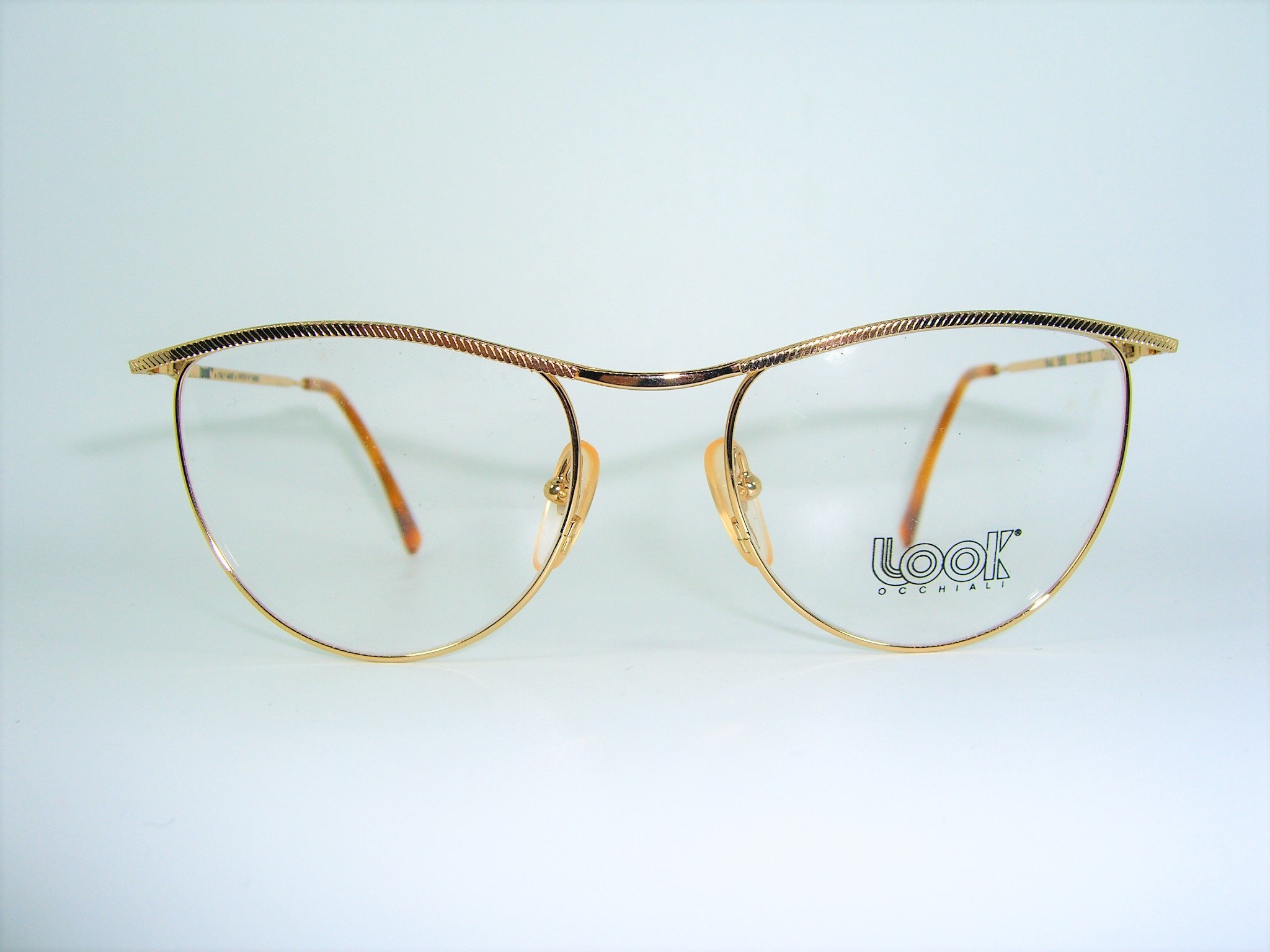 Look luxury eyeglasses round oval Gold plated frames Etsy