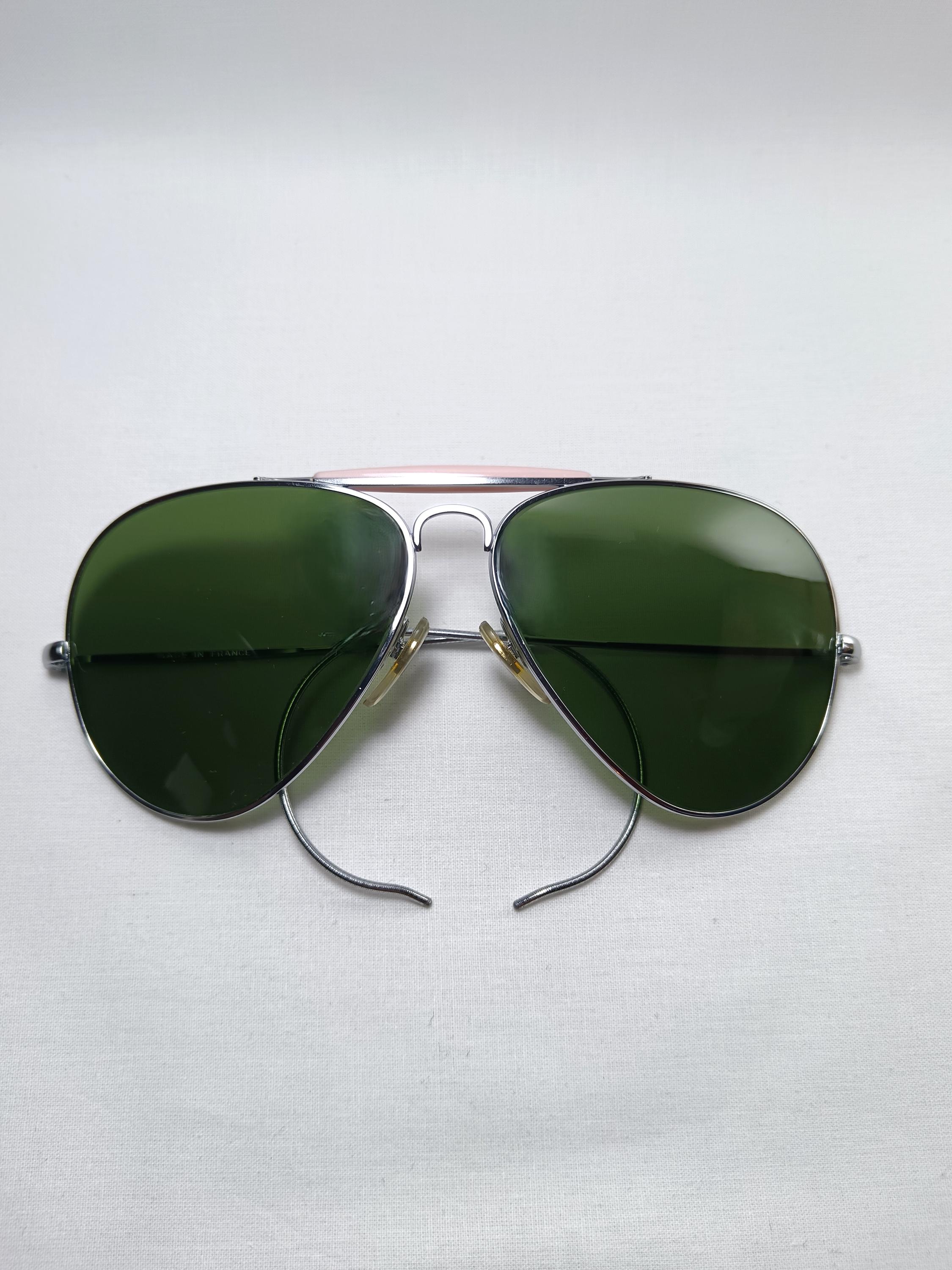 White Gold Plated Aviator Sunglasses: Rare L