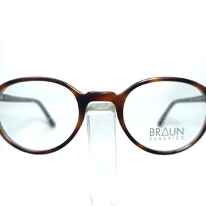 Eyeglasses, Braun Classics, Acetate, oval, panto, tortoise, New Old Stock, ultra vintage