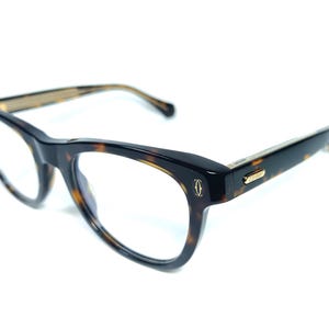 Gafas de lujo, Cartier, Rectangulares, Wayfarer, Carey, Monturas, New Old Stock, Hiper vintage, Muy raras