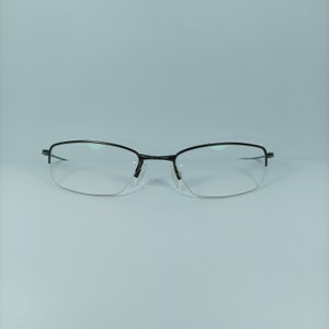 Oakley, eyeglasses, Titanium, half rim, square, oval, frames, high tech vintage, rare