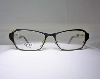 Jean Lafont Paris Emoi 002 Eyeglasses Black Brown Rectangular Frame France 48-14 Jean Lafont Eyeglasses Emoi 002 Black/brown Rectangular  main image 3