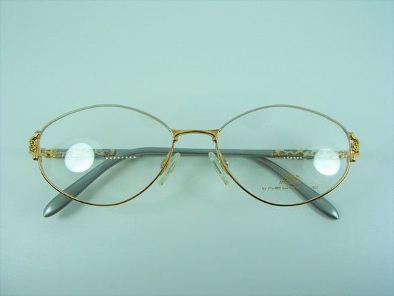 Neostyle, eyeglasses, half rim, Gold plated Titan… - image 10