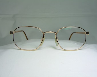 WIP, eyeglasses, oval, hexagonal, frames, Gold plated, men's, women's, hyper vintage, rare