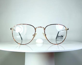 Brillen LUXOTTICA ovaal verguld montuur New Old Stock