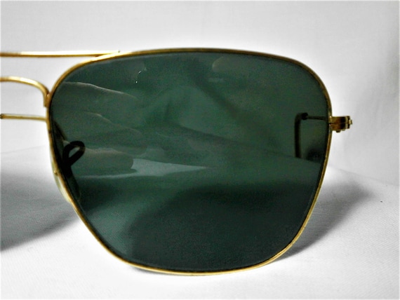 Ray Ban Caravan, 58 mm, sunglasses, 22kt gold plated, crystal lenses, B&L USA, vintage Ray Ban Caravan, 58 mm, sunglasses, 22kt gold plated, crystal lenses, B&L USA, vintage