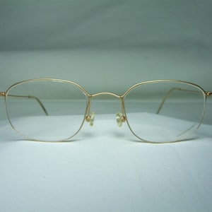 Borghesi, eyeglasses, Gold plated, Titanium, oval, square, frames, NOS, hyper vintage, very rare