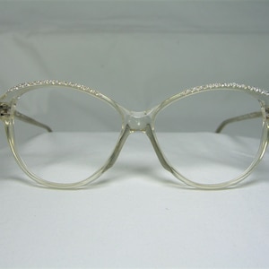 Mme Landry, eyeglasses, scallop, butterfly, oval, frames, women&#39;s, NOS, hyper vintage, very rare