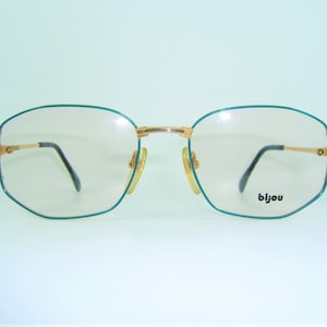 Bijou, luxury eyeglasses, Gold plated, oval, square, frames, hyper vintage, NOS, super rare