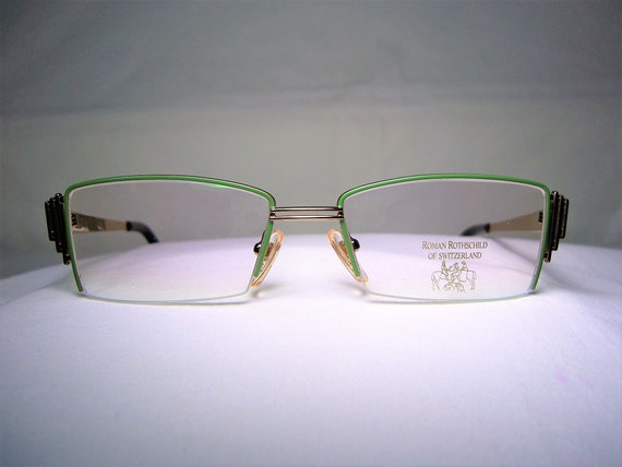 Roman Rothschild, luxury eyeglasses, Gold plated … - image 1