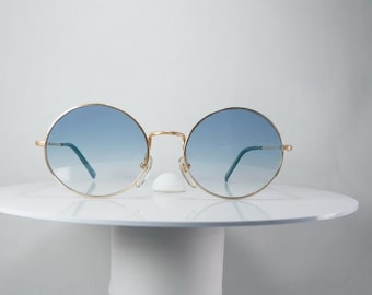 Sunglasses GIANFRANCO FERRE round panto slightly oversized Twiggy John Lennon frames iconic vintage rare