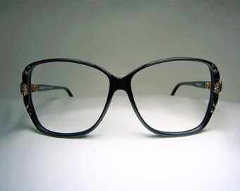 Jacques Fath, luxury eyeglasses, oval, square, scallop, women&#39;s, frames, NOS, hyper vintage, very rare