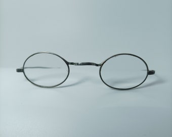 Antique eyeglasses, frames, oval, Victorian era, hyper vintage, very rare