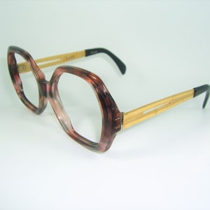 Katia, luxury eyeglasses, chunky, hexagonal, oval, frames, New Old Stock, hyper vintage, unique