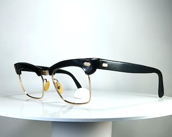 Luxury eyeglasses ROW London Club Master Gold filled square frames