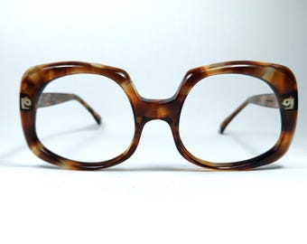 Eyeglasses, chunky, square, oversized, Lamperti, Pierre Cardin, frames, iconic vintage, New Old Stock, unique