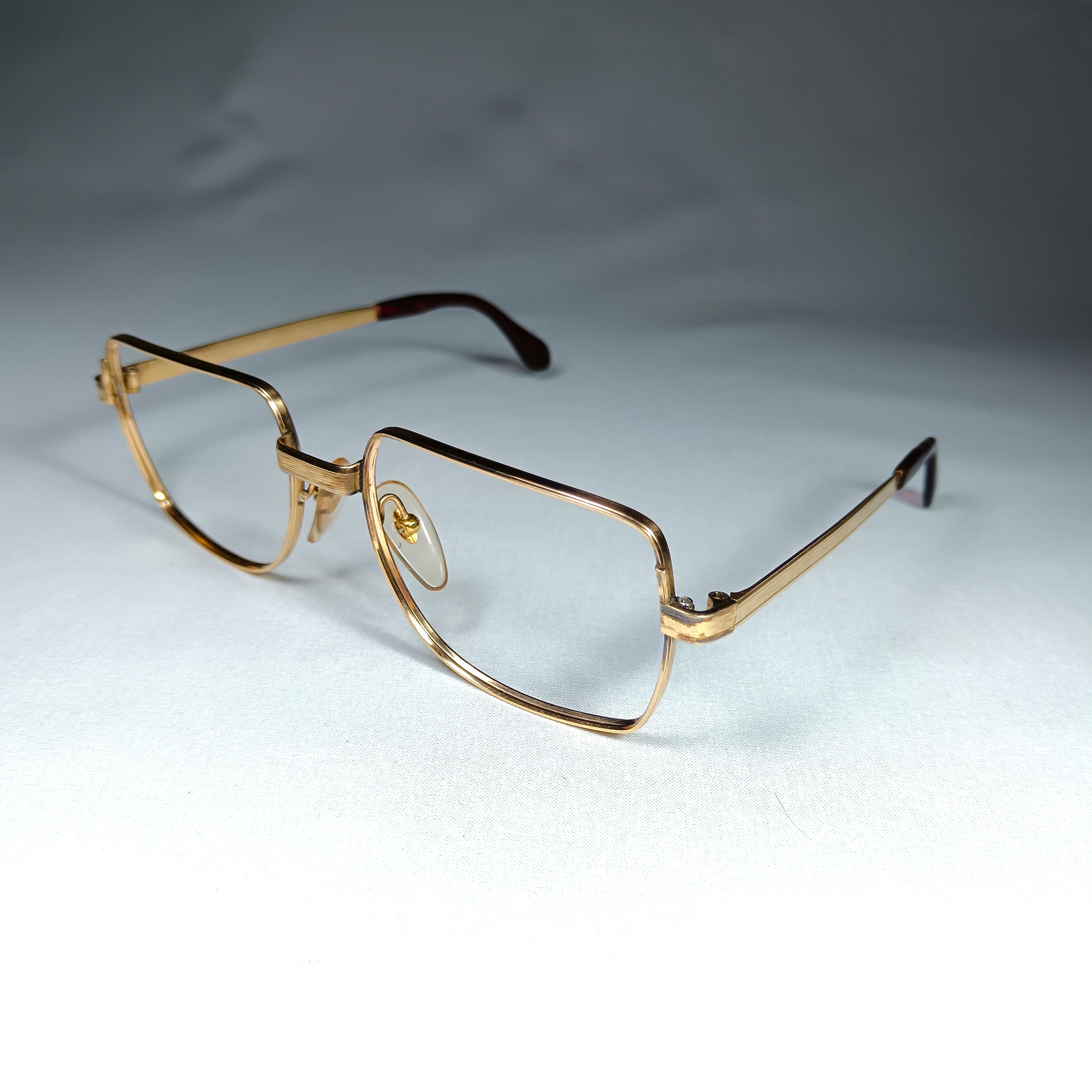 Amor France Gold Filled Eyeglasses, Square Aviator Frames - Etsy 