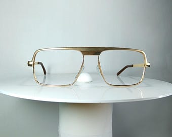 Luxury eyeglasses MARWITZ Aviator Elvis 2.0 Gold filled Titanium frames rectangular iconic vintage unique