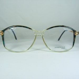 Jacques Fath, luxury eyeglasses, Gold plated, oval, square, women&#39;s,  frames, NOS, hyper vintage, very rare