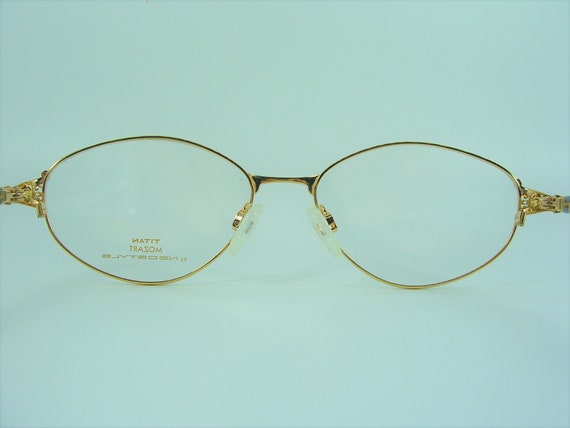 Neostyle, eyeglasses, half rim, Gold plated Titan… - image 8