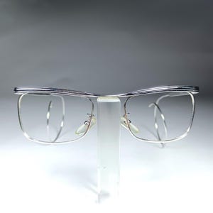 Eyeglasses, oval, square, Platinum plated, frames, luxury eyeglasses, New Old Stock, hyper vintage, extremely rare