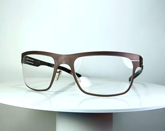 Luxury eyeglasses IC! Berlin Titanium square oval frames New Old Stock