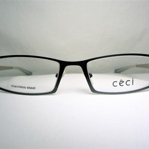Ceci, eyeglasses, Stainless Steel, oval, square, frames, men&#39;s, women&#39;s, NOS, ultra vintage, rare