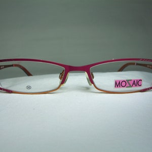 Mozaic, eyeglasses, Titanium, square, oval, half rim, frames, men&#39;s, women&#39;s, NOS, ultra vintage, very rare
