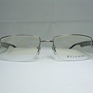 Bulgari, bril, half rand, vierkant, ovaal, Platina verguld Titanium, frames, heren, dames, NOS, ultra vintage, zeldzaam