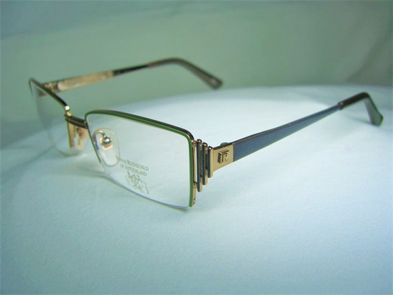 Roman Rothschild, luxury eyeglasses, Gold plated … - image 4