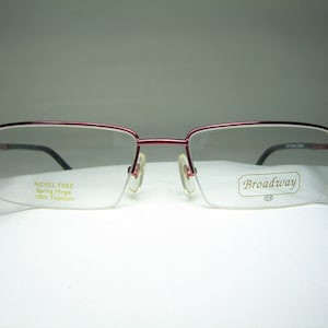 Broadway, eyeglasses, Titanium, half rim, square, oval, frames, men's, women's, NOS, hyper vintage, rare