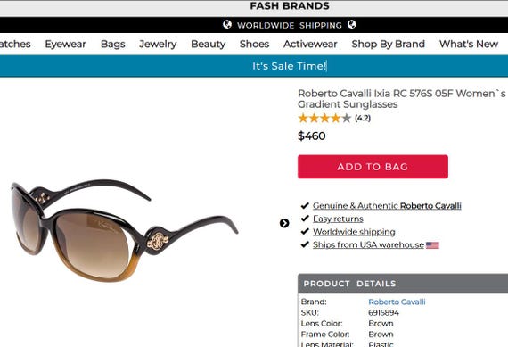 Occhiali da sole, Jackie-O, ovali, quadrati, Roberto Cavalli