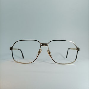 Alfred Dunhill, eyeglasses, Aviator, Gold plated Titanium, oval, square, frames, rare, hyper vintage