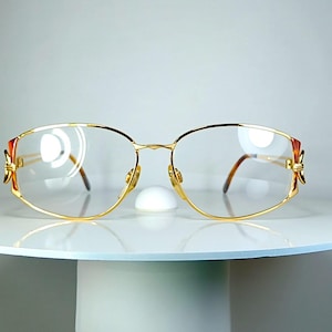 Luxus Brille Florence Design Vergoldet Oval Rahmen