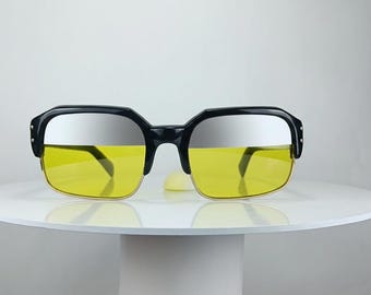 Luxury sunglasses chunky square oval Fellini vintage Dichroic lenses unique