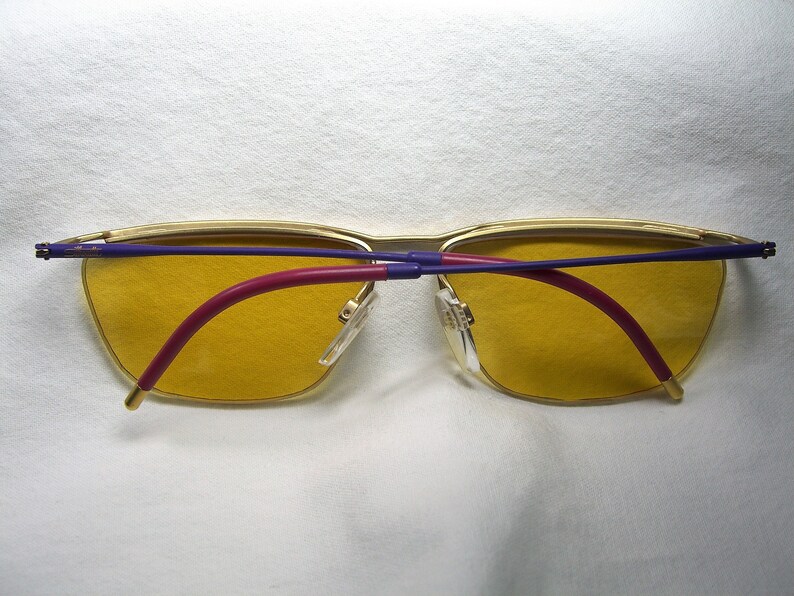 rare Silhouette oval WayFarer women/'s sunglasses super vintage NOS Gold plated Titanium men/'s rimless square