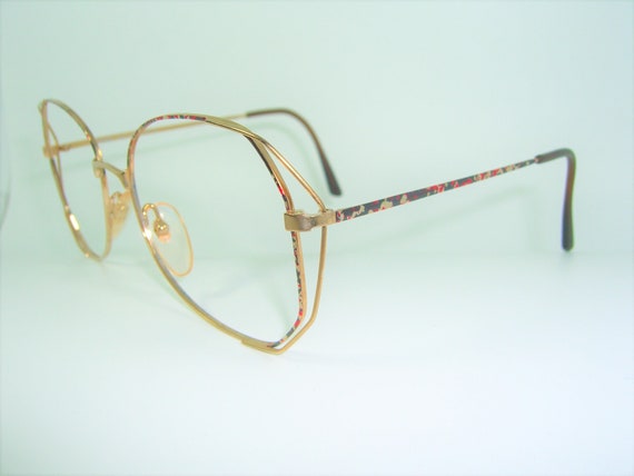 Prestige, eyeglasses, Gold plated, Aviator, Scall… - image 4