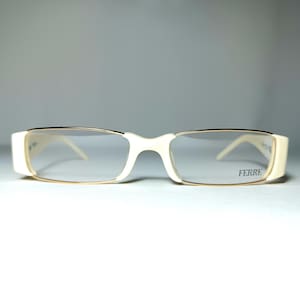Eyeglasses, frames, Gianfranco Ferre, square, oval, New Old Stock, ultra vintage, very rare