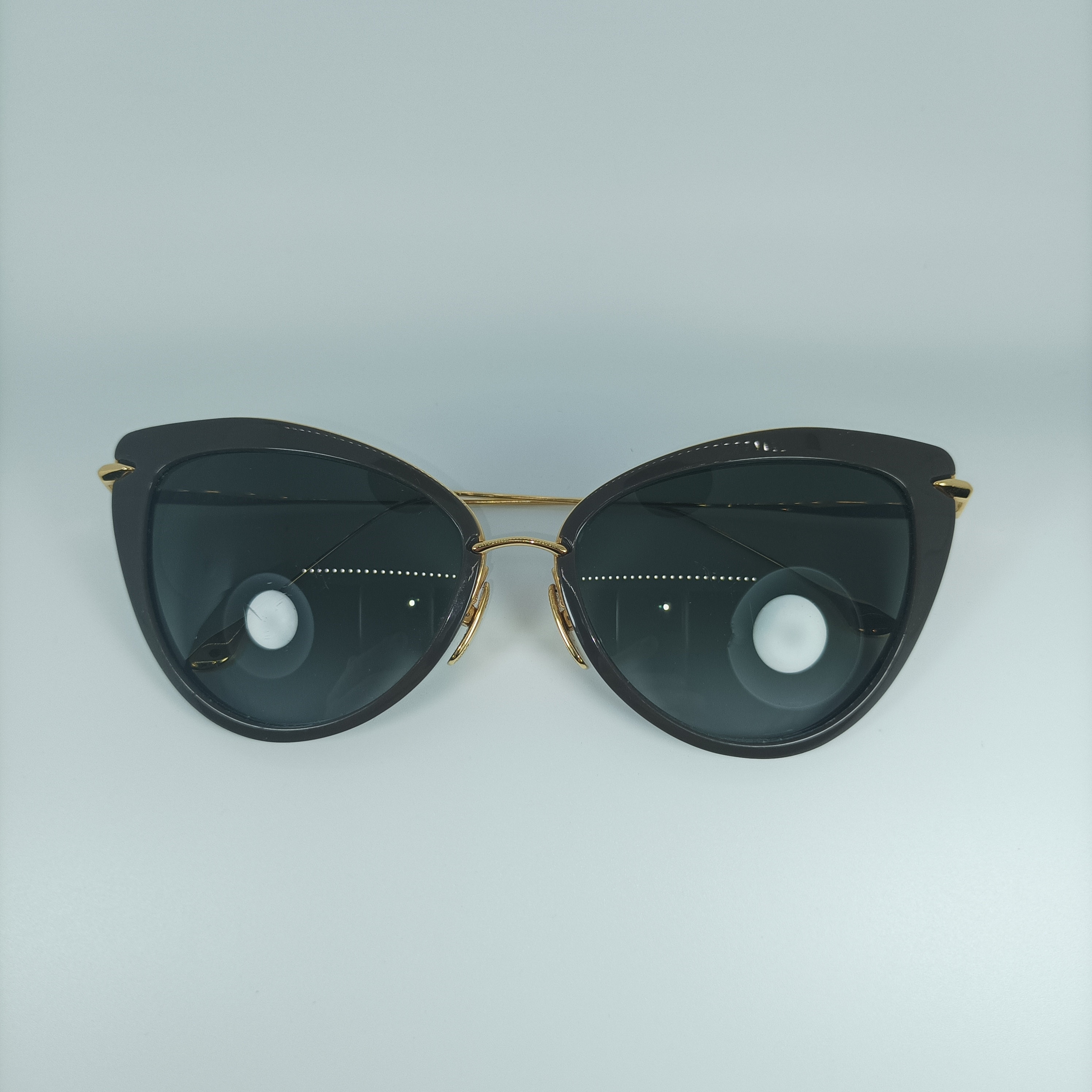 Dita Heartbreaker Cat Eye Glasses, Gold Filled Titanium 