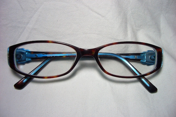 Bulova Women Glasses Frame ANAHEIM Blue Tortoise Eyewear Glasses Frame only Bulova ANAHEIM Eyeglasses Teal Demi Blue Cat Eye 52-16-135  main image 3