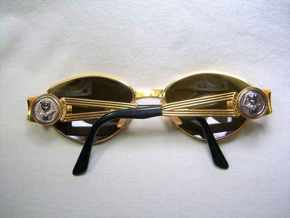 小物 Vintage POLO MS-7 Sunglasses Japan Gold Castellani, Sunglasses, Oval, Detective's Special, Gold