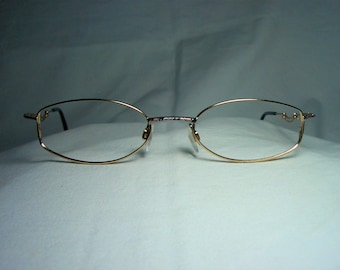 Opal, glasögon, ovala, runda, förgyllda titanbågar, herrbågar, dambågar, fin vintage