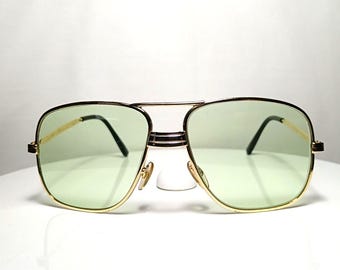 Occhiali da sole Aviator placcati oro ERMOSOL Italia Elvis 2.0 Nuovi, rimanenze di magazzino
