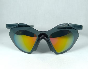 Serious Fire, gafas de sol, máscara, deportes, correr, esquí, ciclismo, envolvente, ovalada, hiper vintage, muy