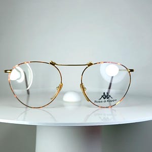 Gafas ROBE Di KAPPA ovaladas Panto con montura chapada en oro. Nuevas, sin usar.